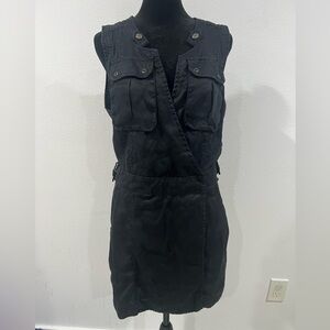 Free People - Black Utility Wrap Dress - XS -  Sleeveless - Cargo